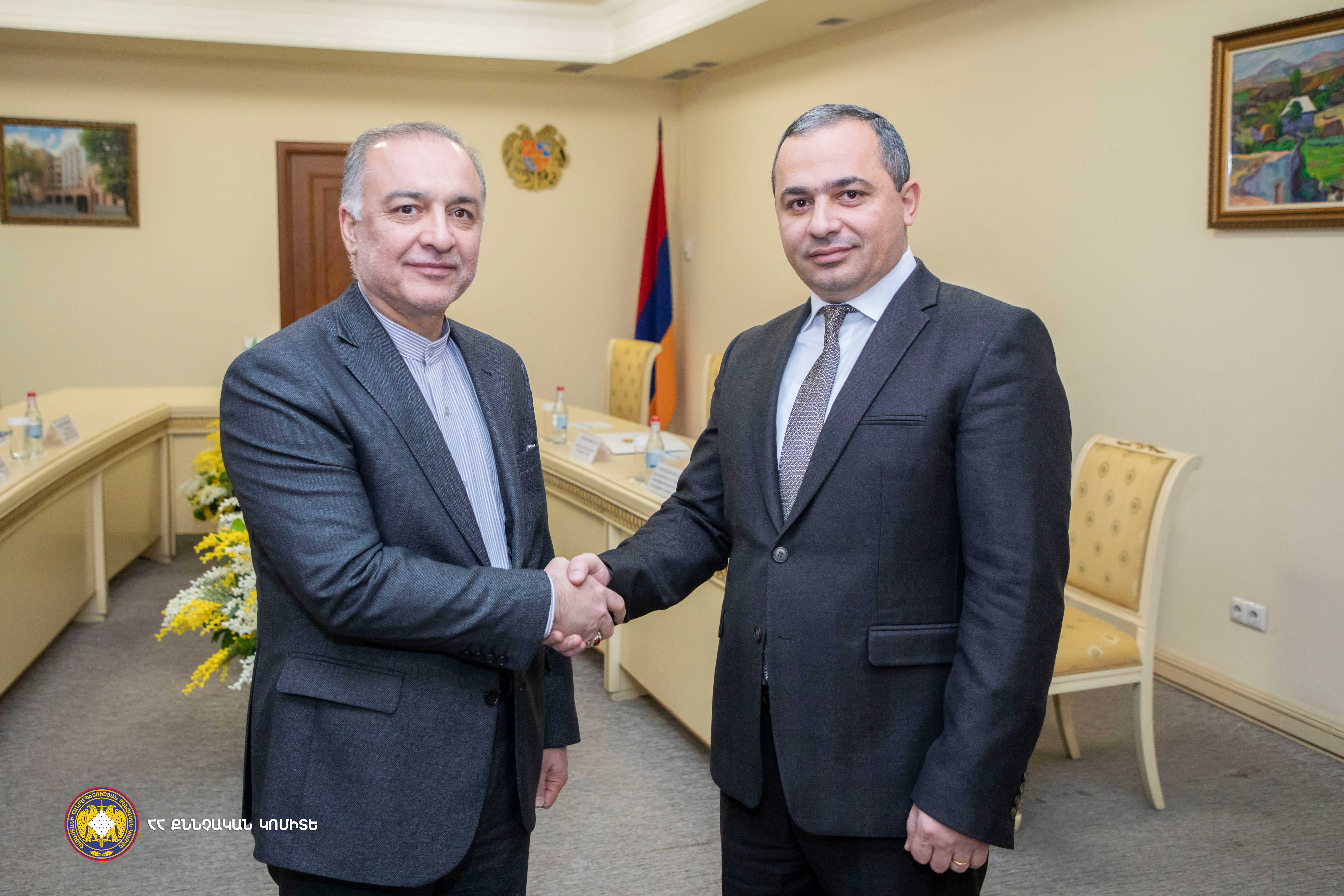 Artur Pghosyan, Chairman of the RA Investigative Committee Received Mehdi Sobhani, IRI Ambassador Extraordinary and Plenipotentiary to the RA